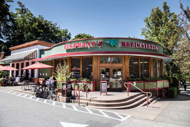 Store front of the Elephant's Delicatessen store in Portland